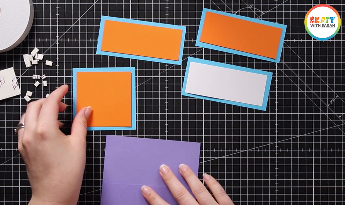 Cut out all pieces of the fun fold design