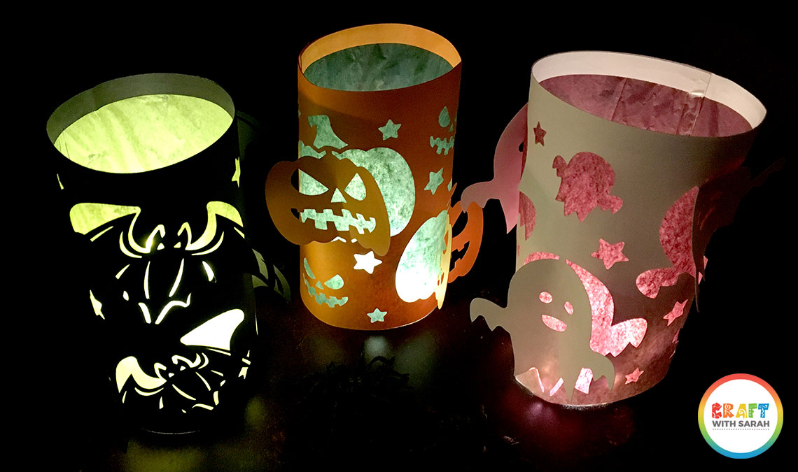 Halloween luminaries with fairy lights