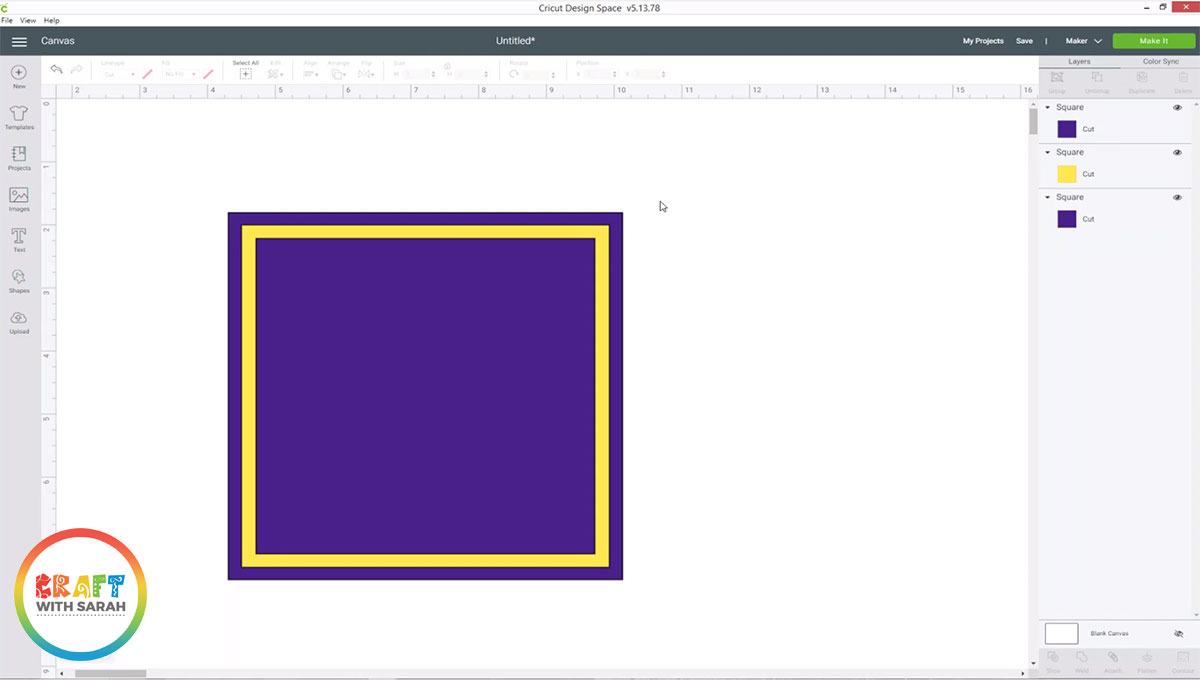 Making squares in Design Space