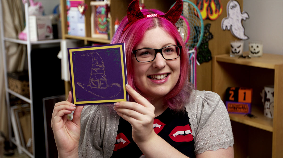 Making a Cricut foil Halloween card