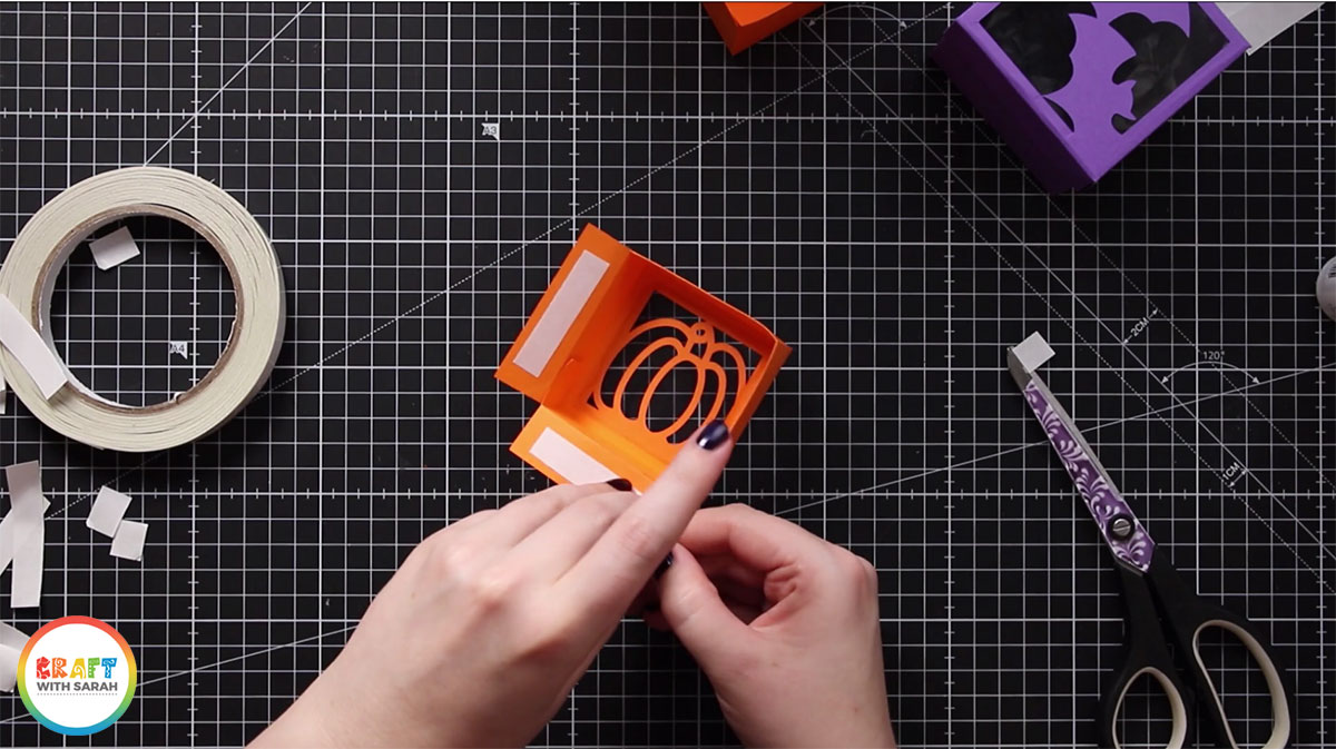 Fold the flaps inwards to finish the box lid