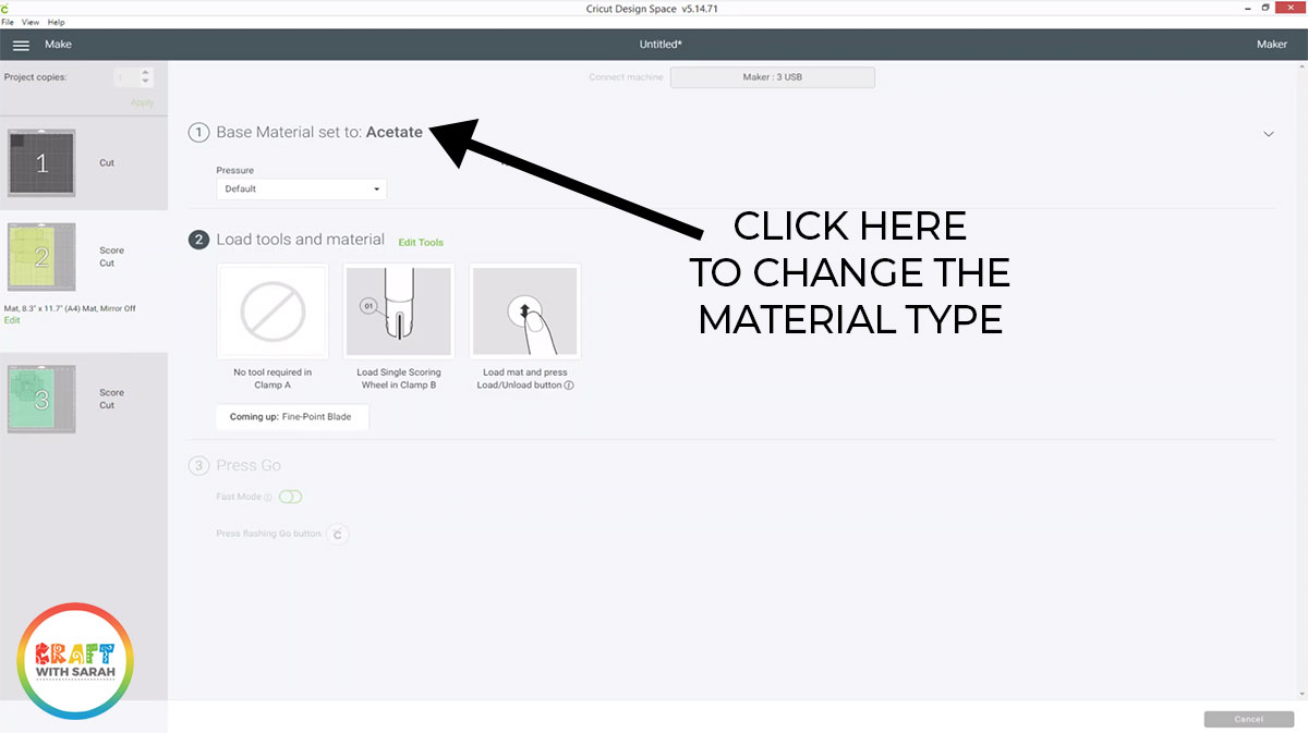 Change the material type