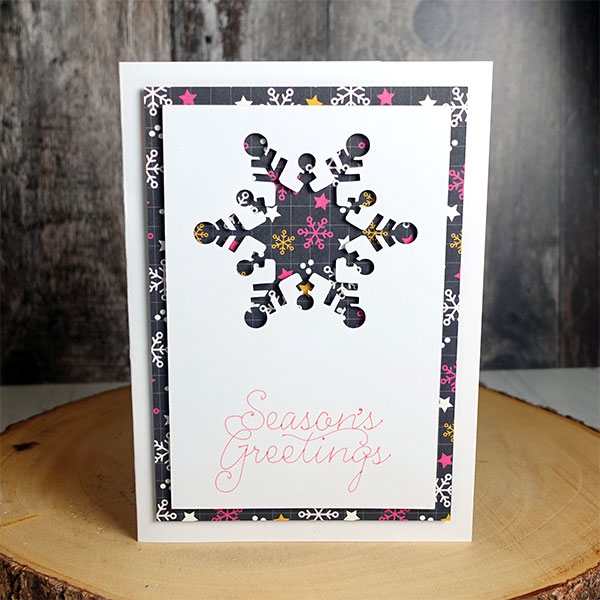 Snowflake punch art card