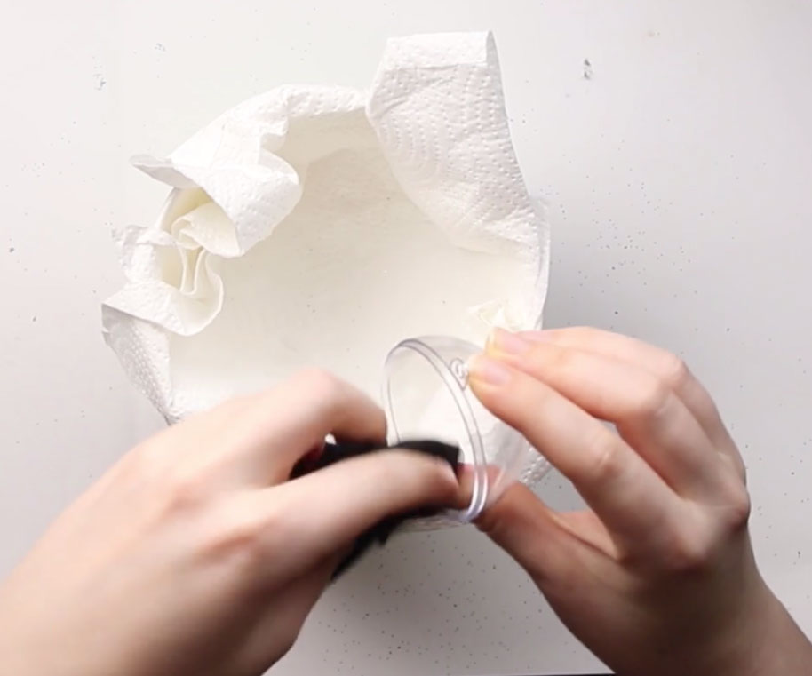 Clean the inside of the bauble