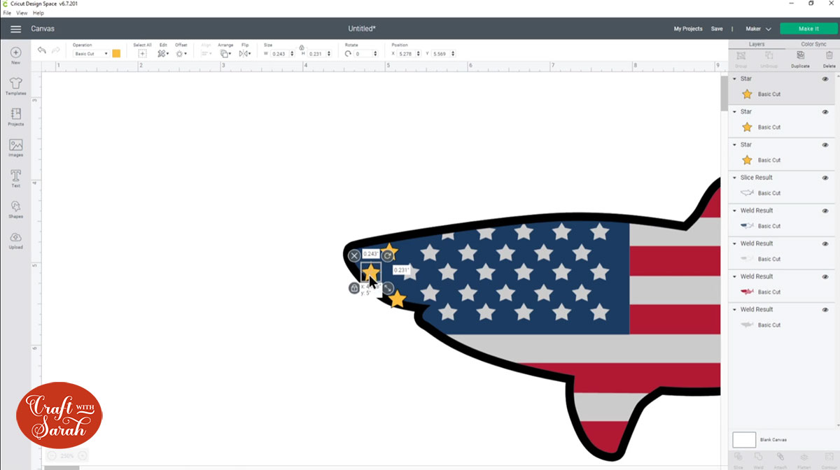 Add extra stars into the nose