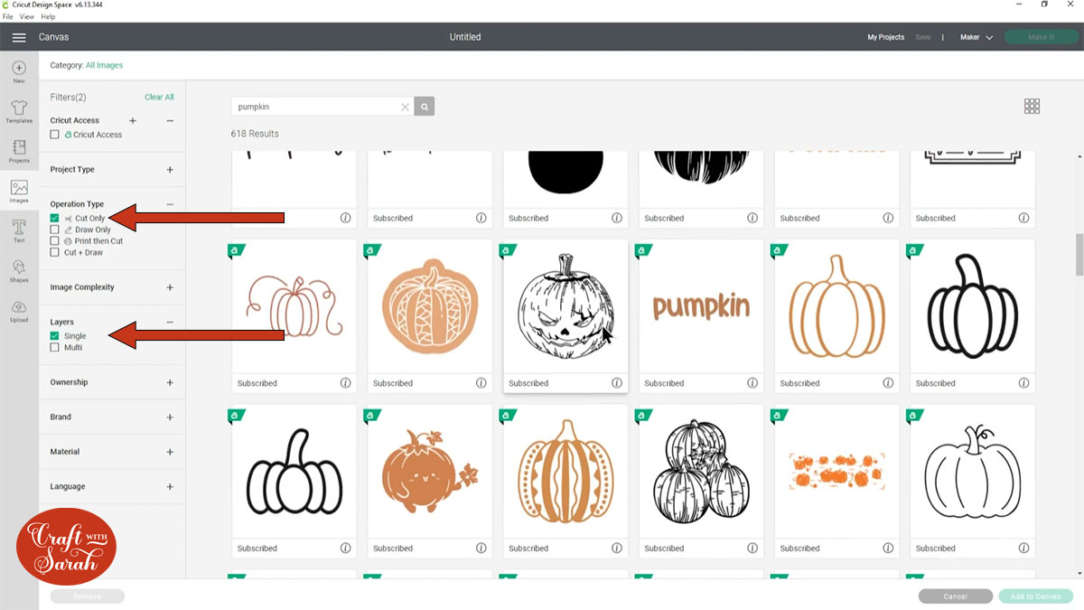Cricut Access Images