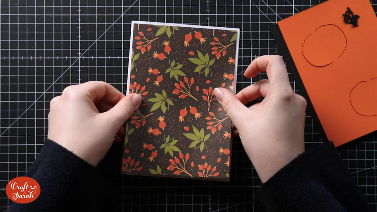 Stick the first layer to your card