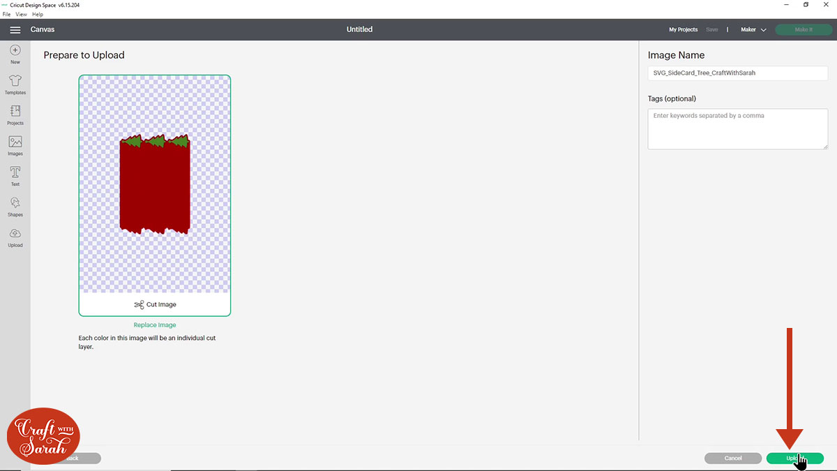 Upload Christmas card SVG