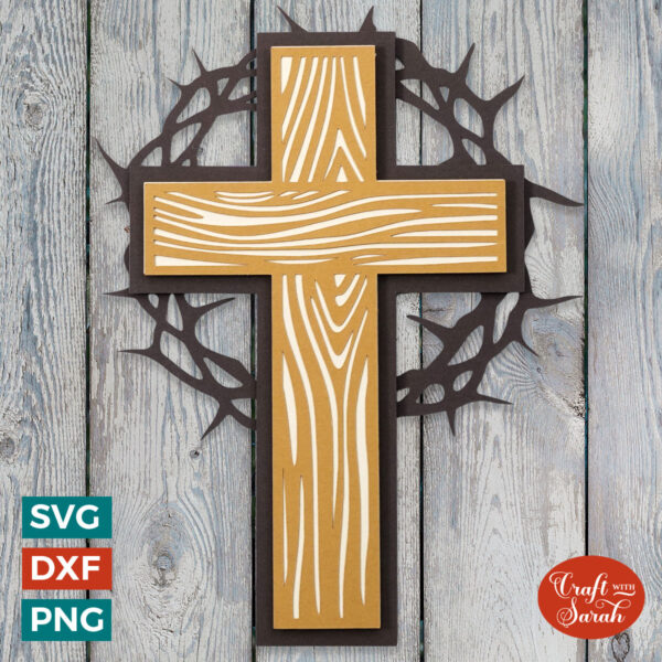 Easter Cross with Thorns SVG