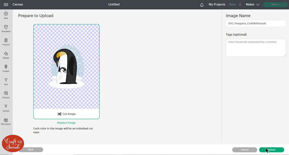 Upload penguins SVG