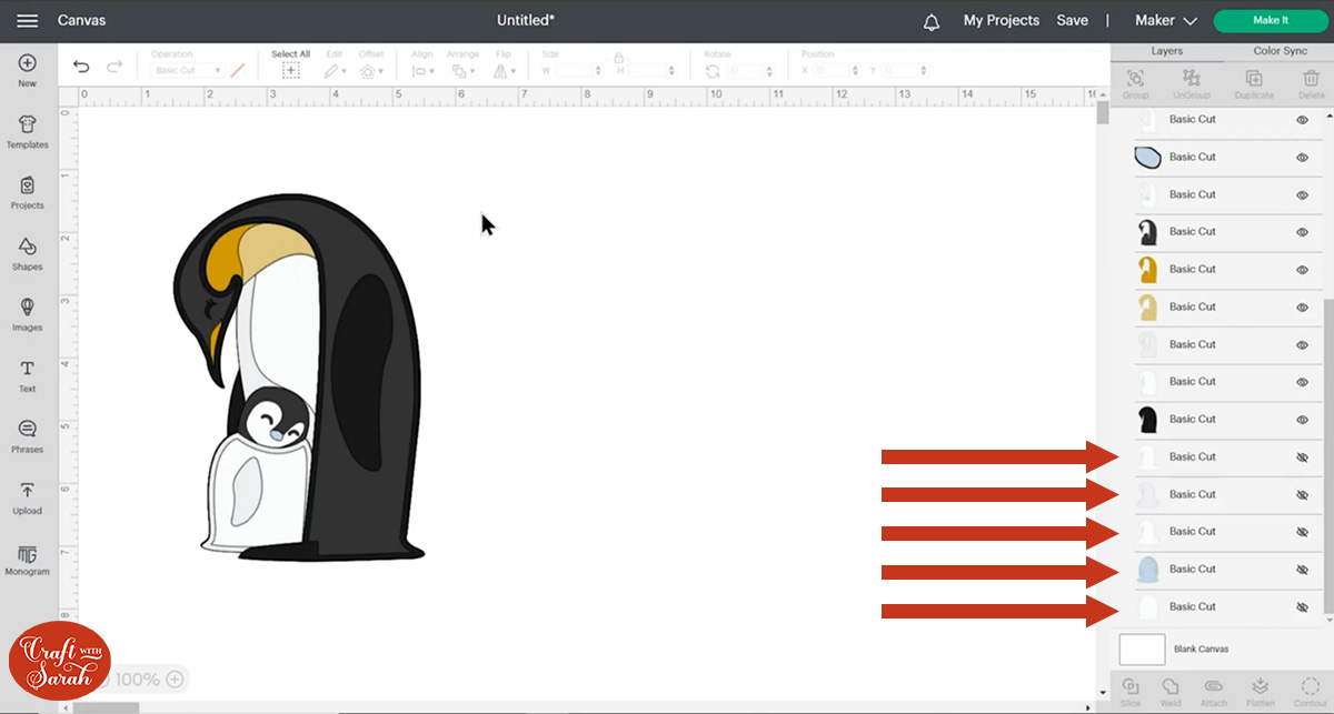 Hide the background layers