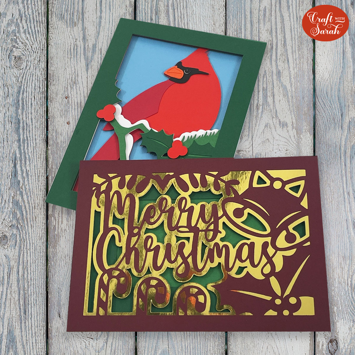 Free Christmas card SVGs