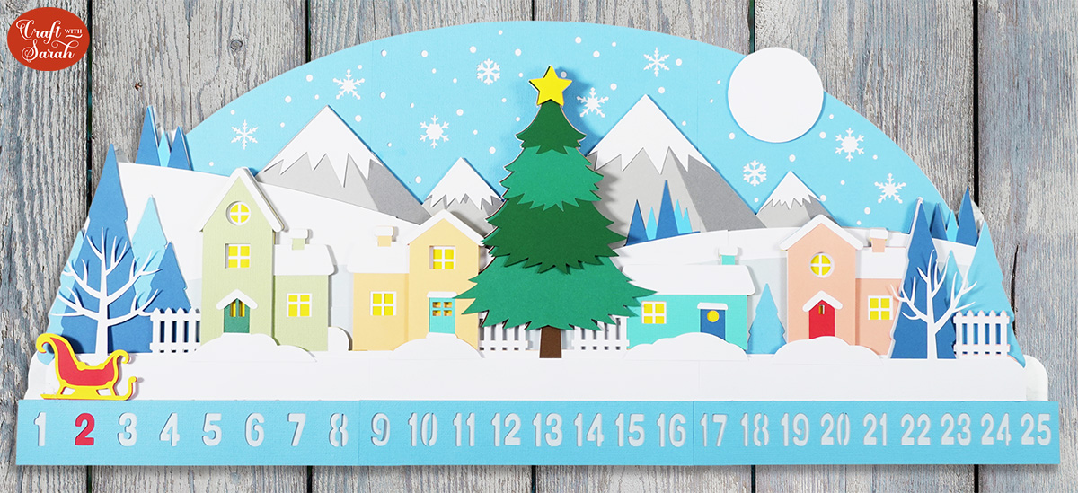 Papercraft advent village