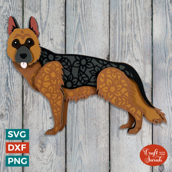 Long Back German Shepherd SVG