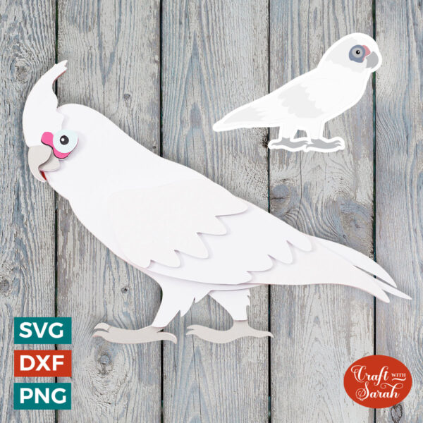 Bare-eyed Cockatoo SVG