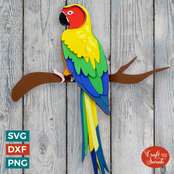 Yellow Conure Bird SVG