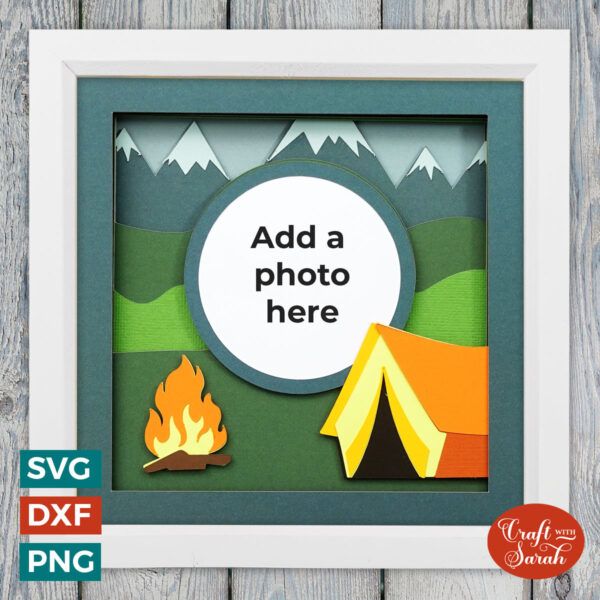 Camping Scene Add-a-Photo Shadow Box