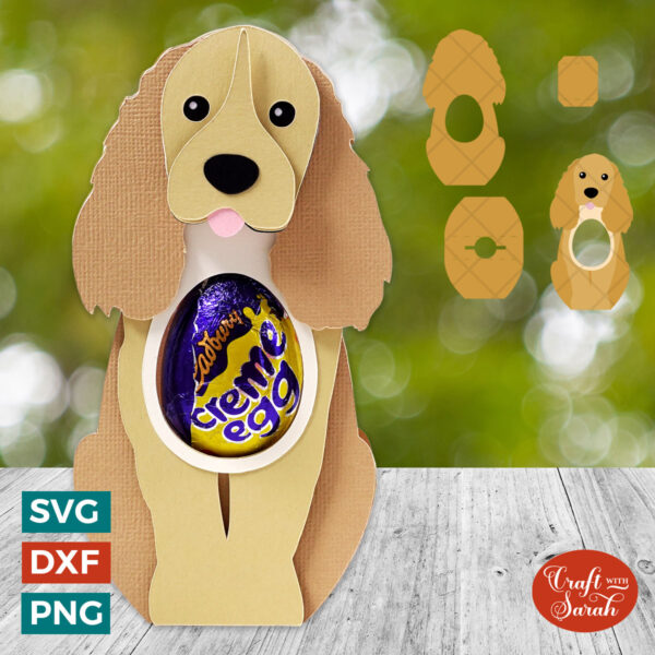 Cocker Spaniel Chocolate Egg Holder SVG