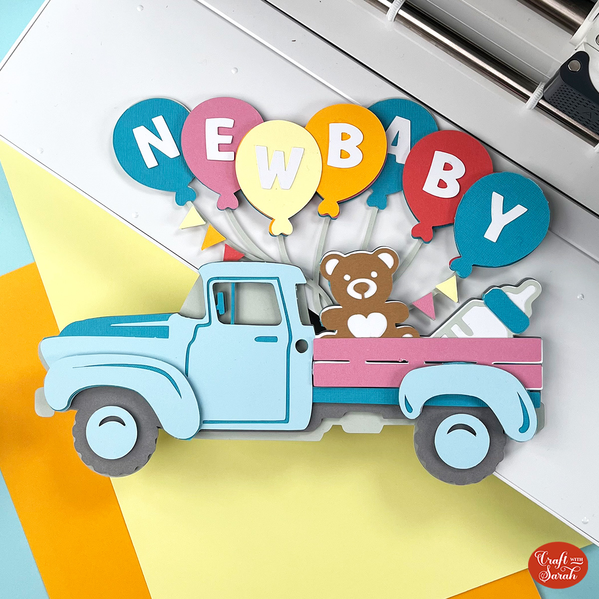 New baby truck layered papercraft