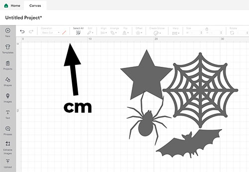 Design Space in cm