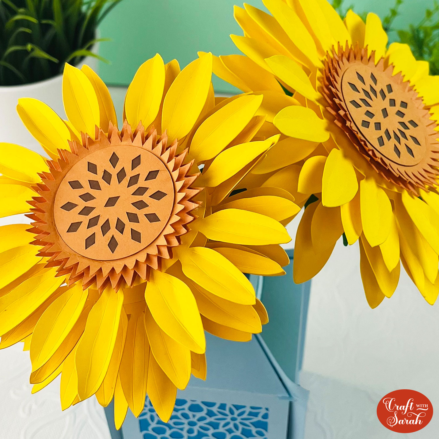 Sunflower paper flowers