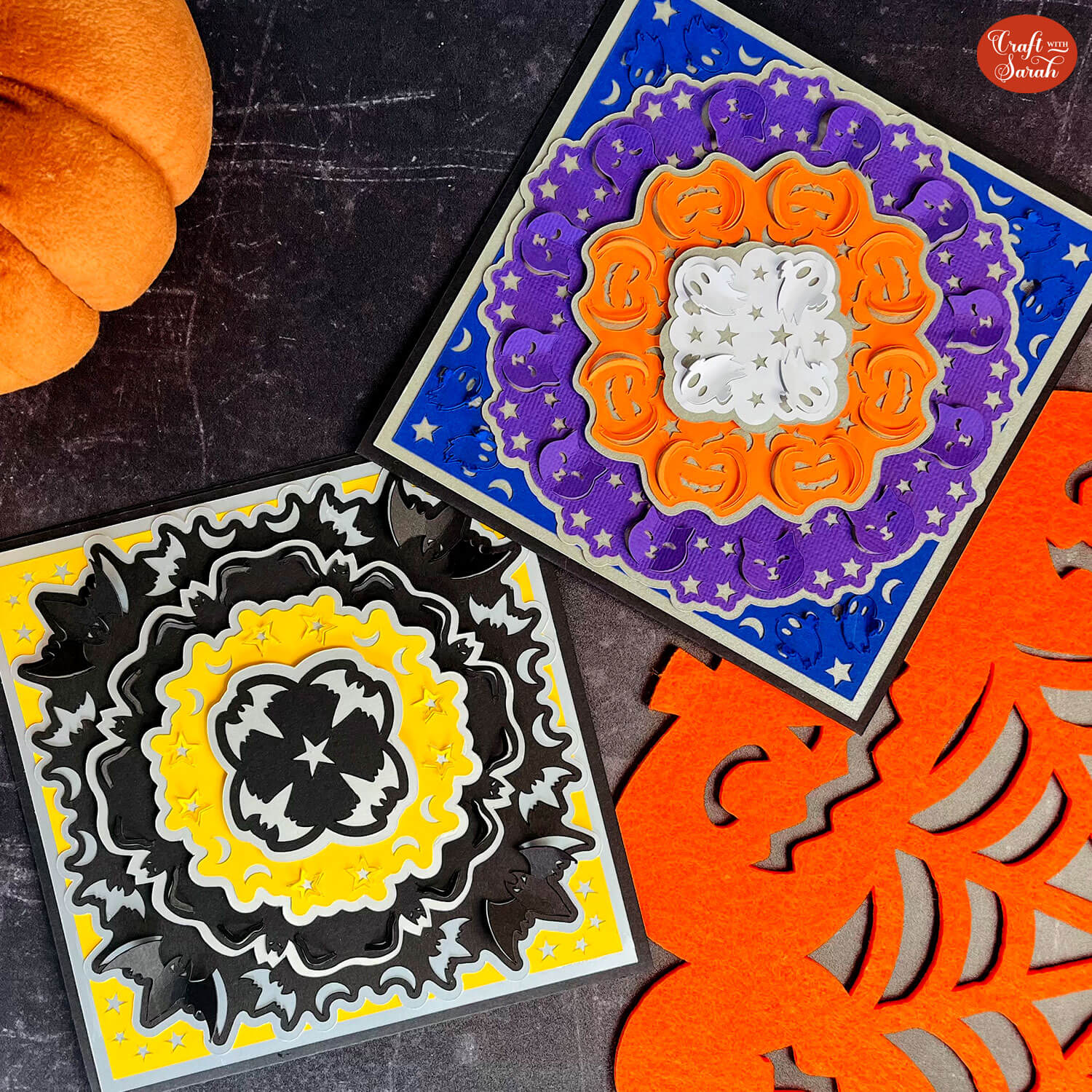 Halloween mandala cards