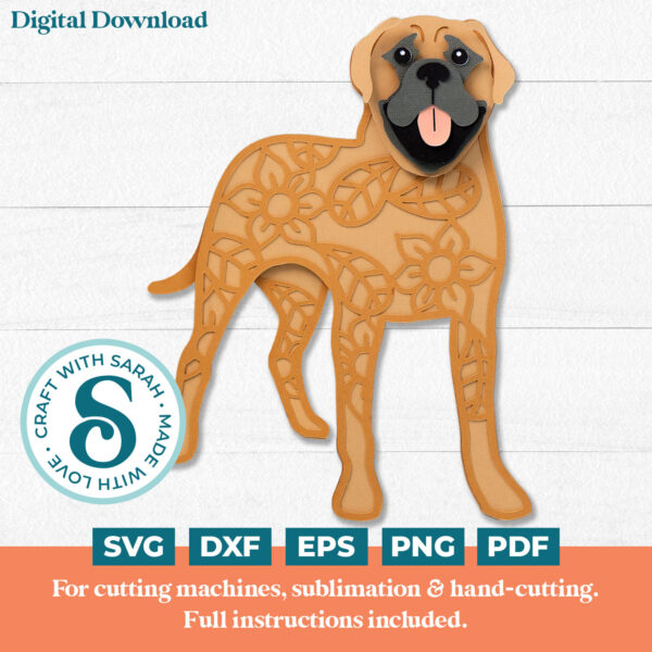 Bullmastiff SVG (Front Facing)