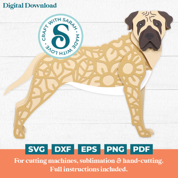 Bullmastiff SVG (Side Facing)