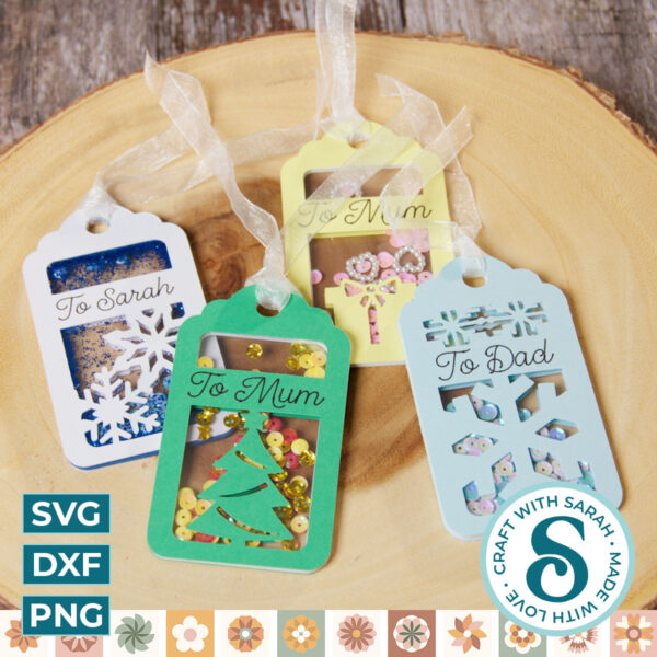 Shaker Gift Tag SVGs