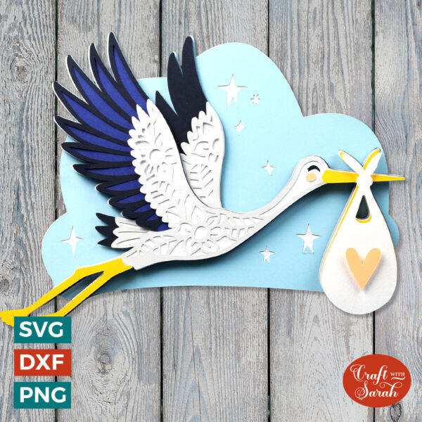 Baby Stork SVG