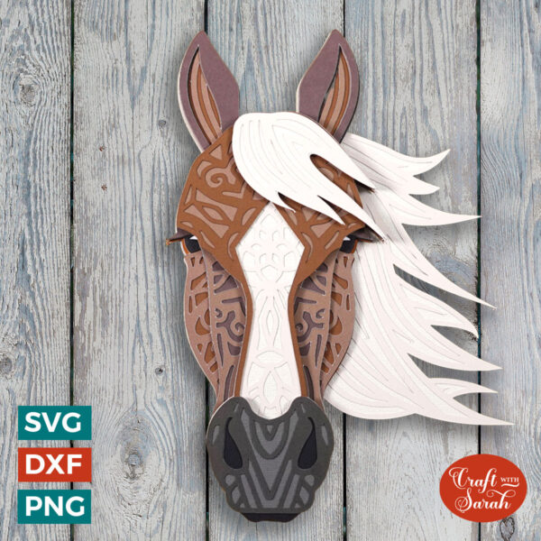 Horse Mandala Head SVG