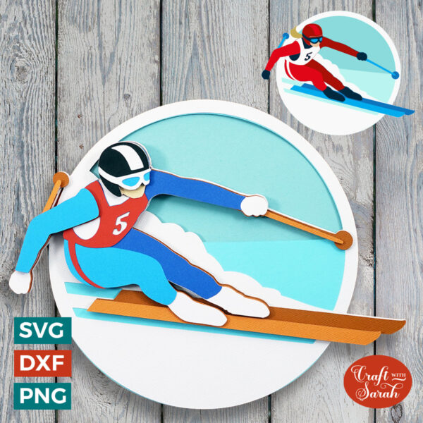 Skiing SVG