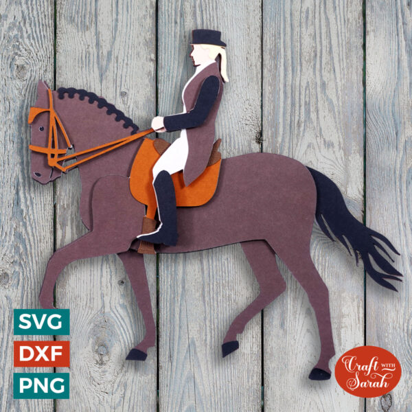 Dressage Horse SVG (Female Rider)