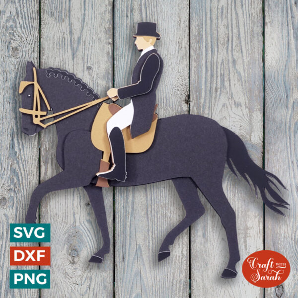 Dressage Horse SVG (Male Rider)