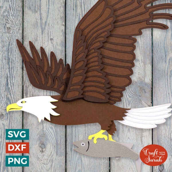 Eagle with Fish SVG