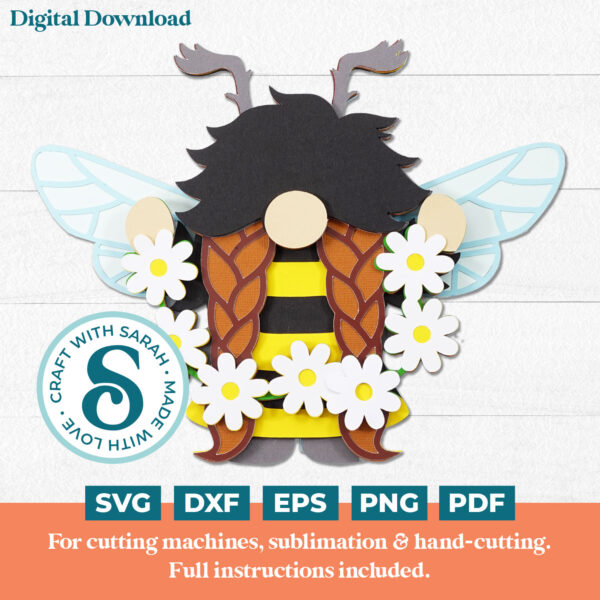 Bee Gnome SVG - Female