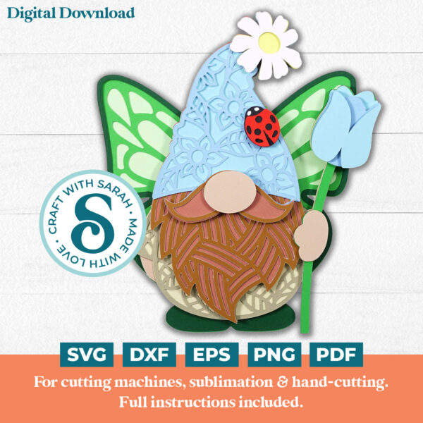 Butterfly Gnome SVG - Male