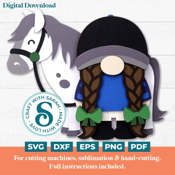 Equestrian Gnome SVG - Female