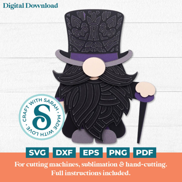 Gothic Gnome SVG - Male