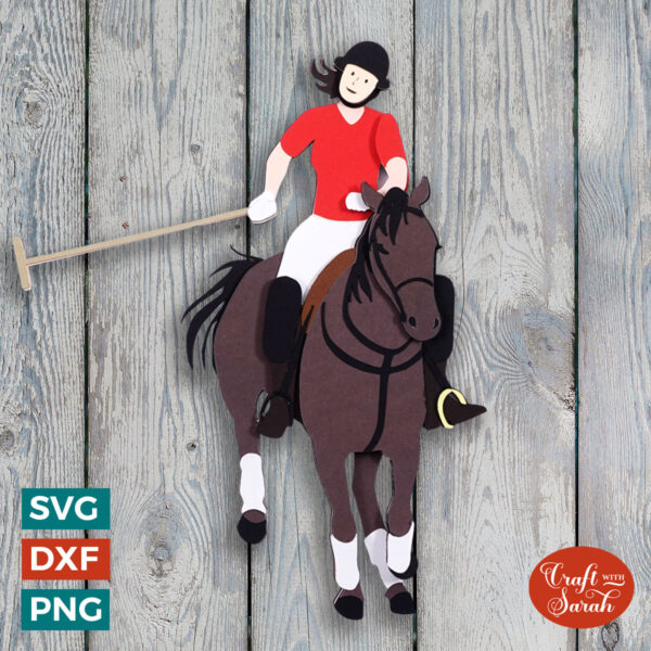 Polo Player SVG (Female Rider)