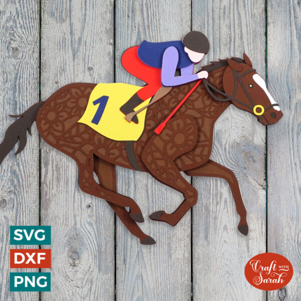 Racehorse SVG (Male Rider)