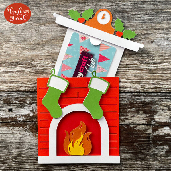 Fireplace Gift Card Holder SVG