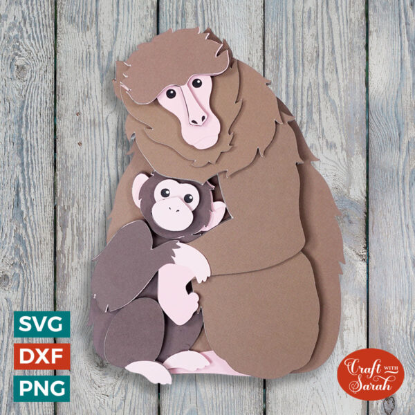 Barbary Macaque Monkeys SVG