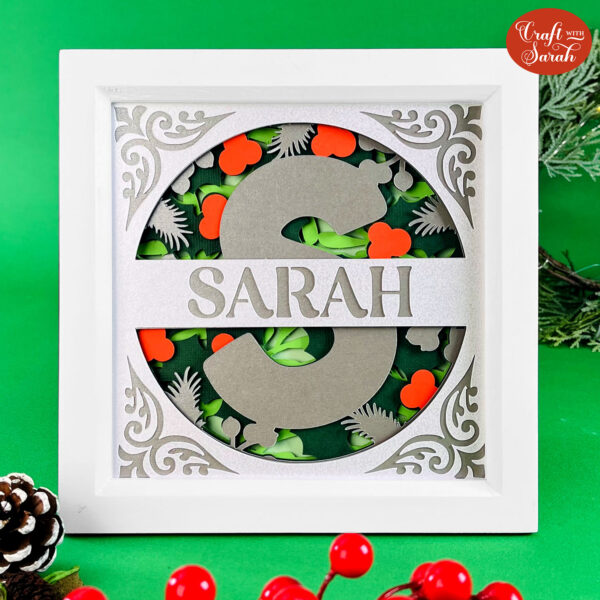 Christmas Monogram Shadow Box