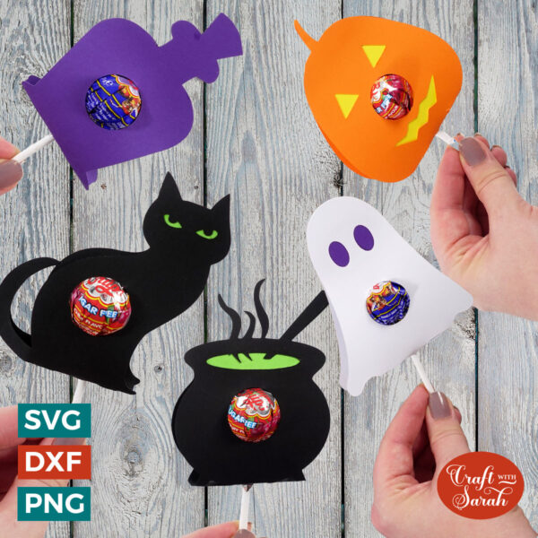 Halloween Lollipop Holders (5 Designs)