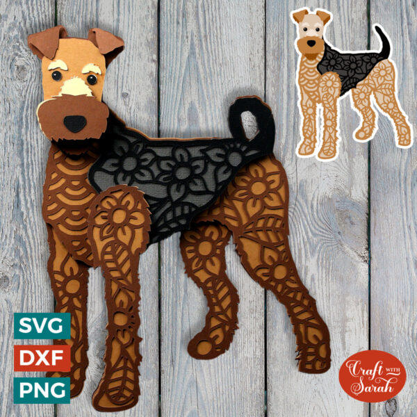 Airedale Terrier Dog SVG