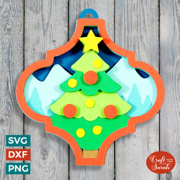 Christmas Tree Arabesque Ornament SVG