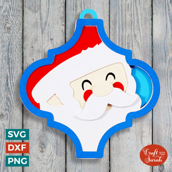 Christmas Santa Arabesque Ornament SVG