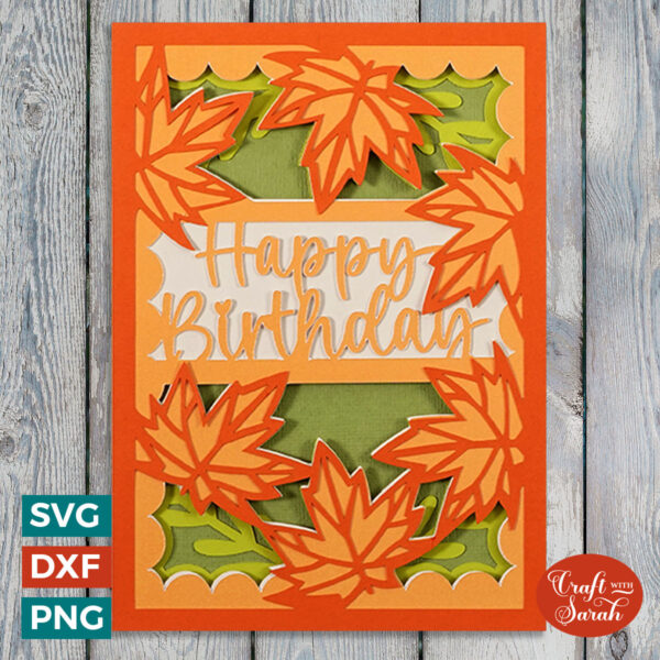 Happy Birthday Greetings Card SVG