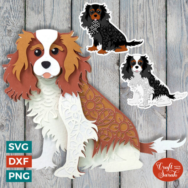 Cavalier King Charles - Sitting SVG